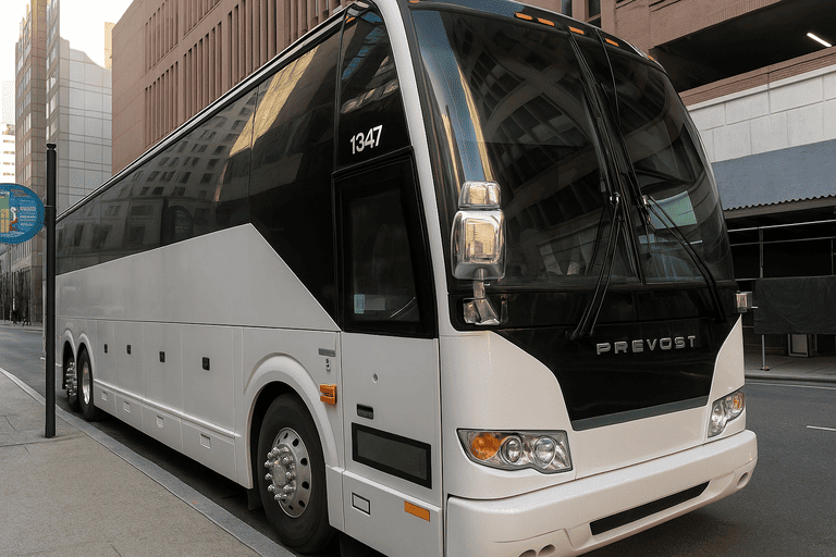 a Denver Minibus Company coach bus