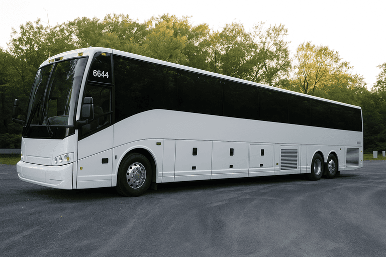 exterior of Denver Minibus Company coach bus