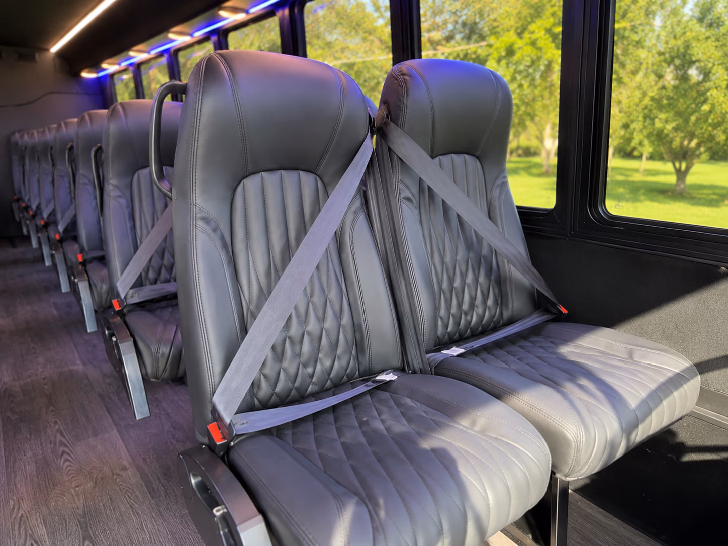 denver 18 passenger minibus inside
