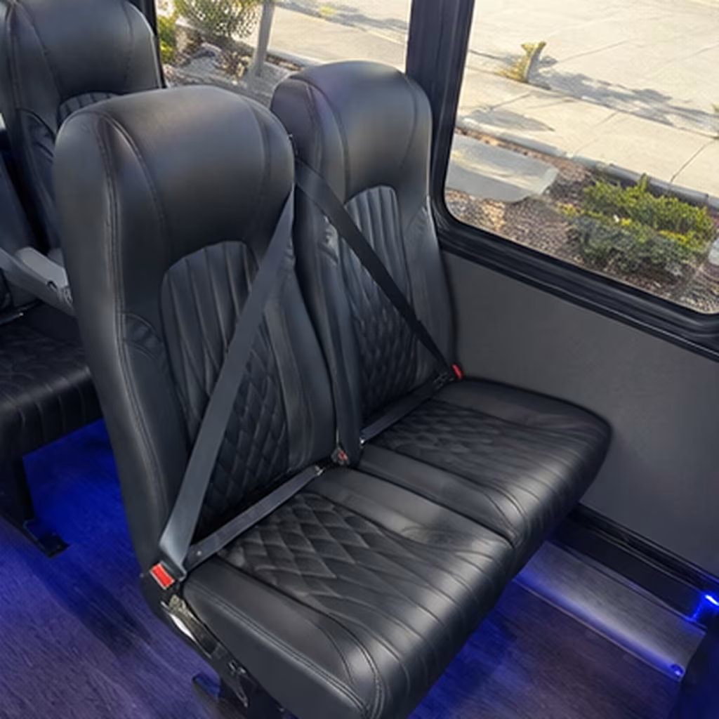 denver 28 passenger minibus interior