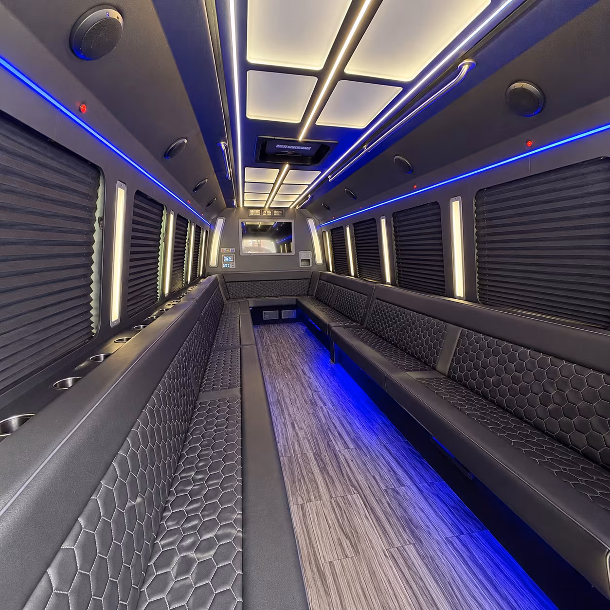 denver 30 passenger party bus interior
