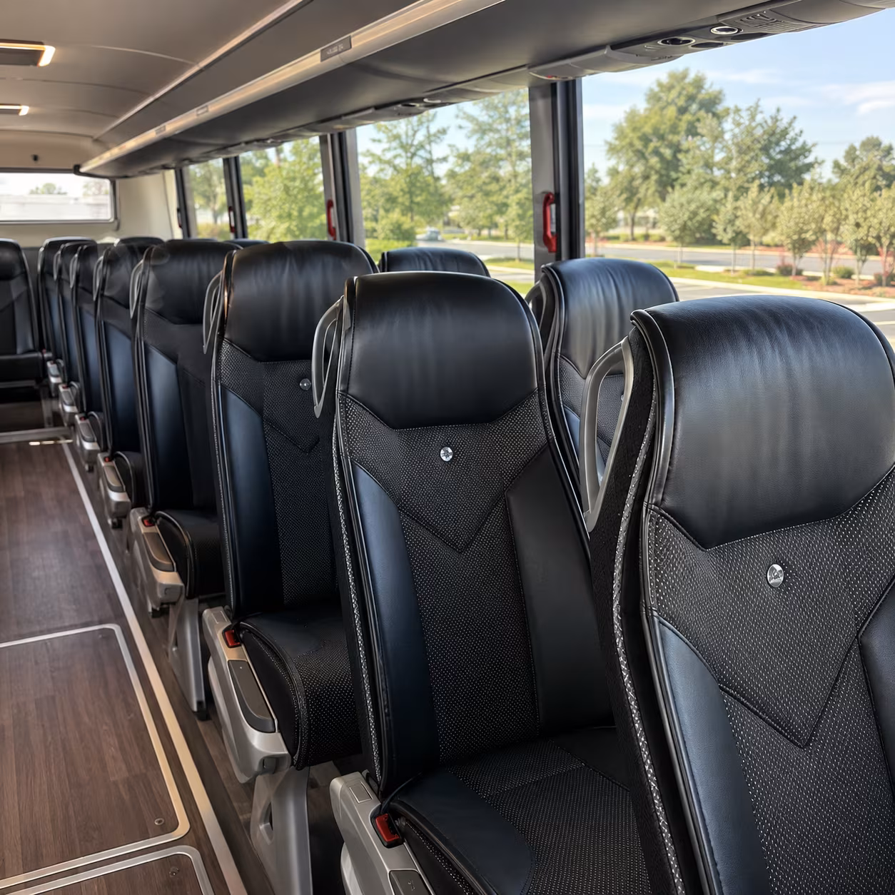 denver 45 passenger charter bus interior