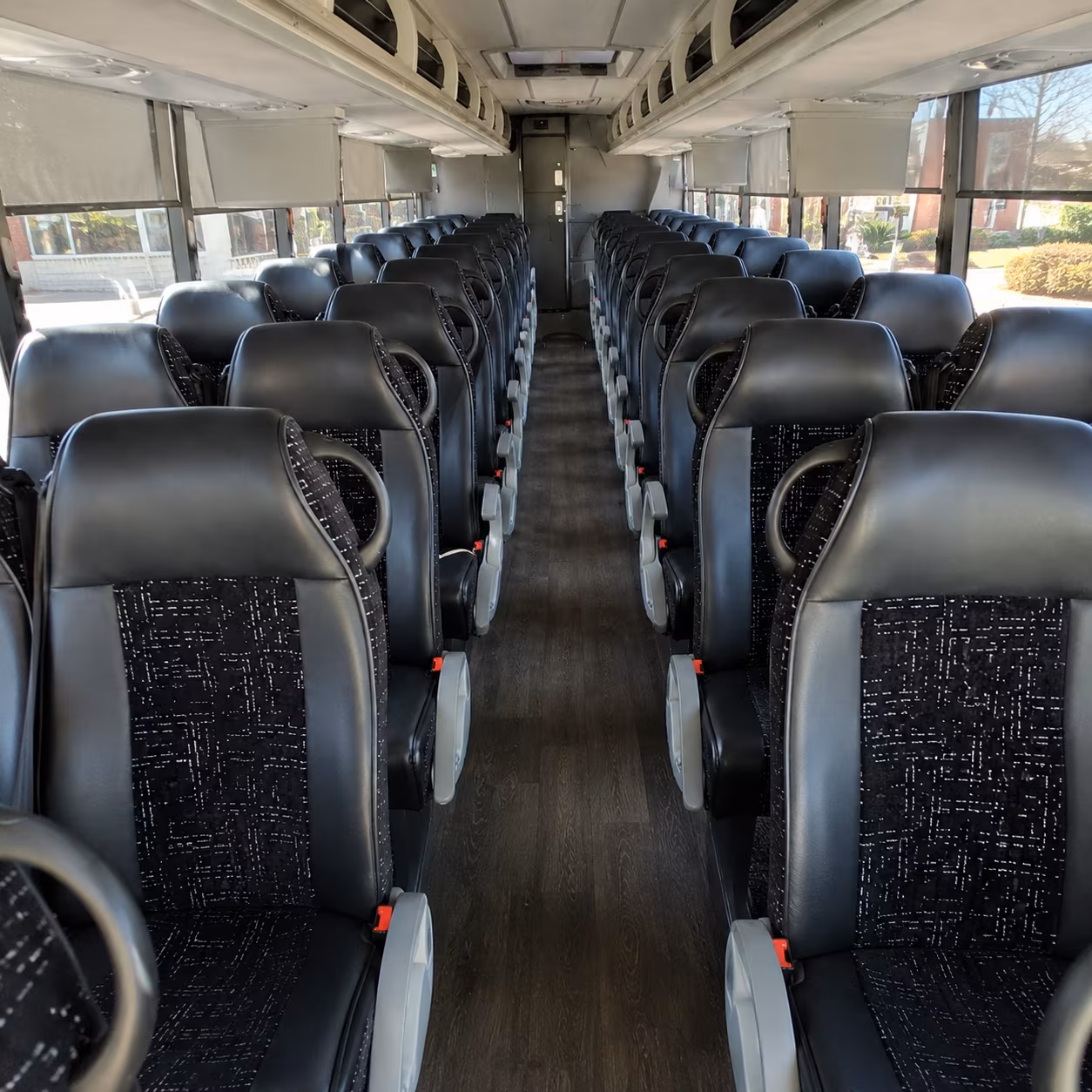 denver 54 passenger charter bus inside