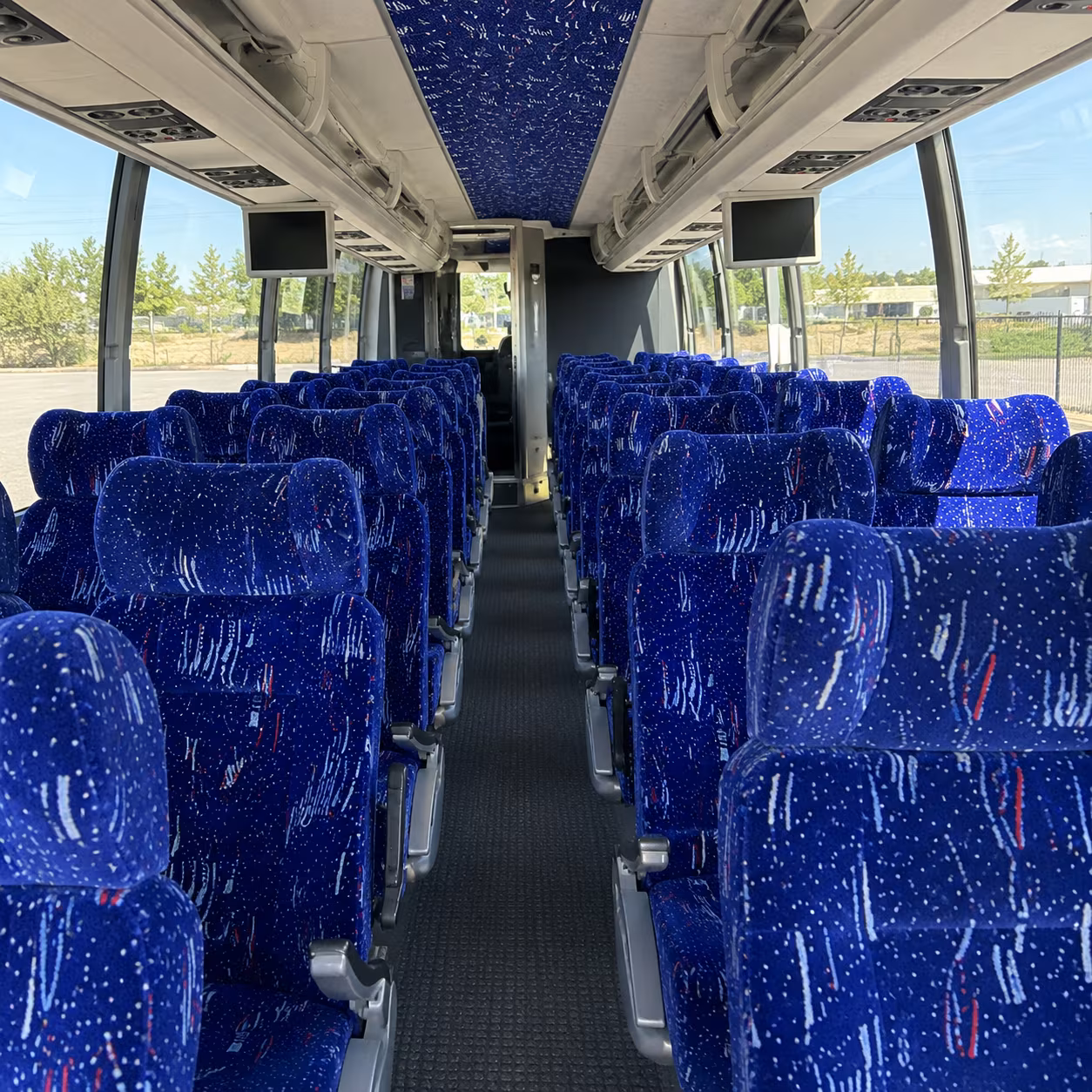 denver 54 passenger charter bus interior