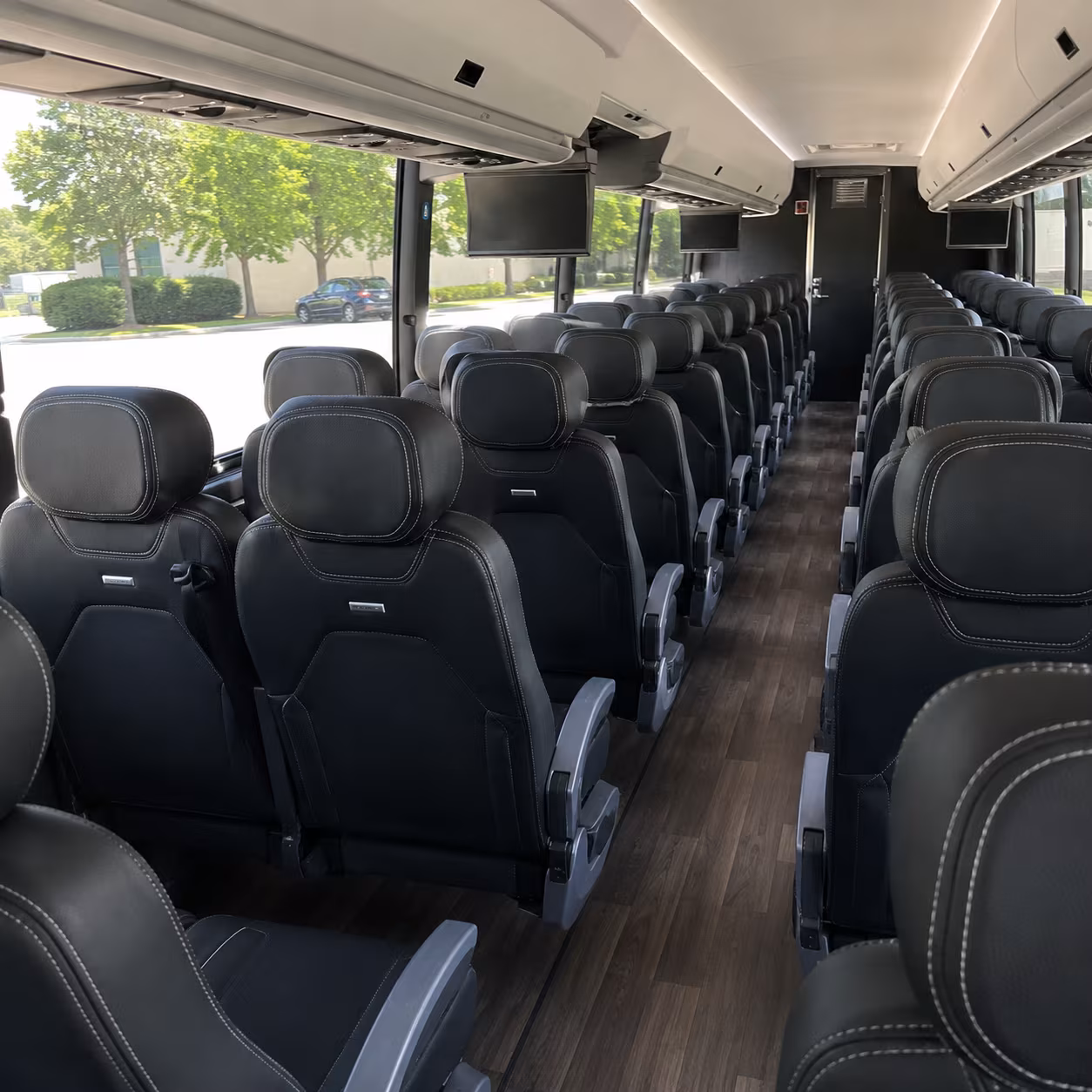 denver 56 passenger charter bus interior