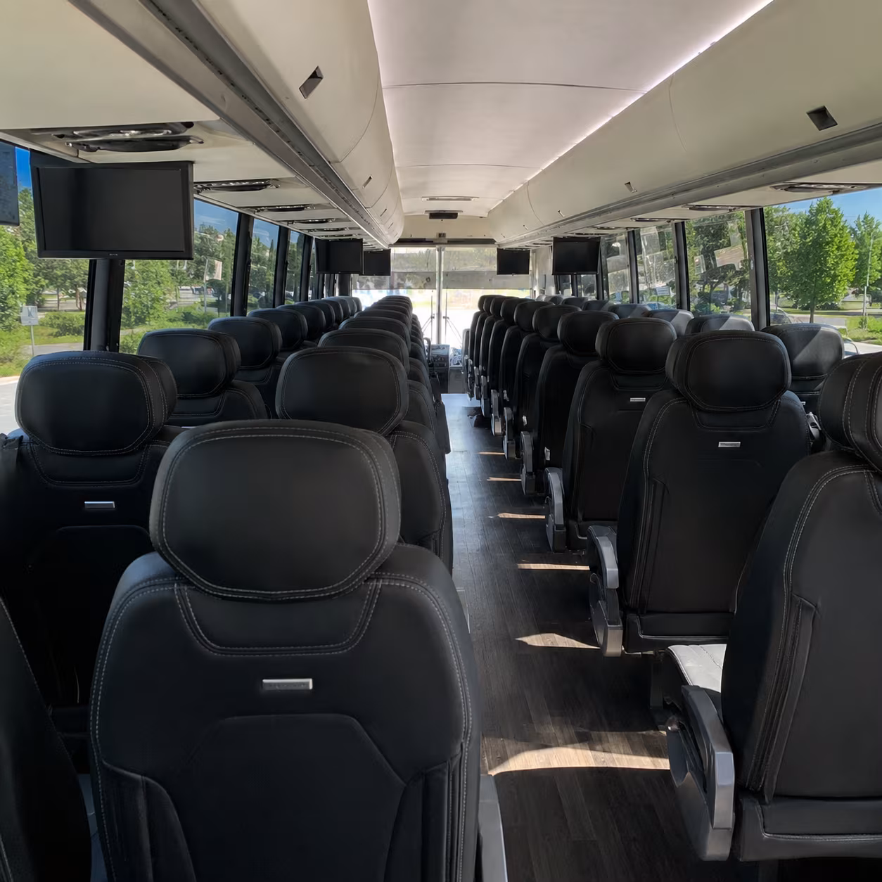 denver charter bus inside