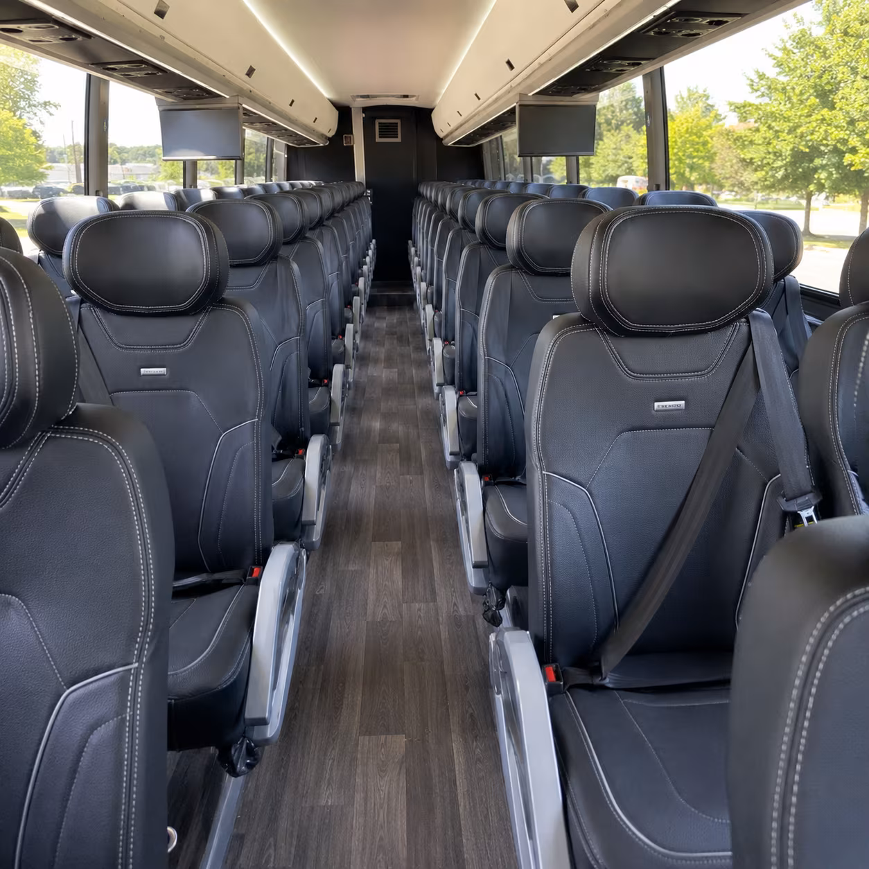 denver charter bus interior